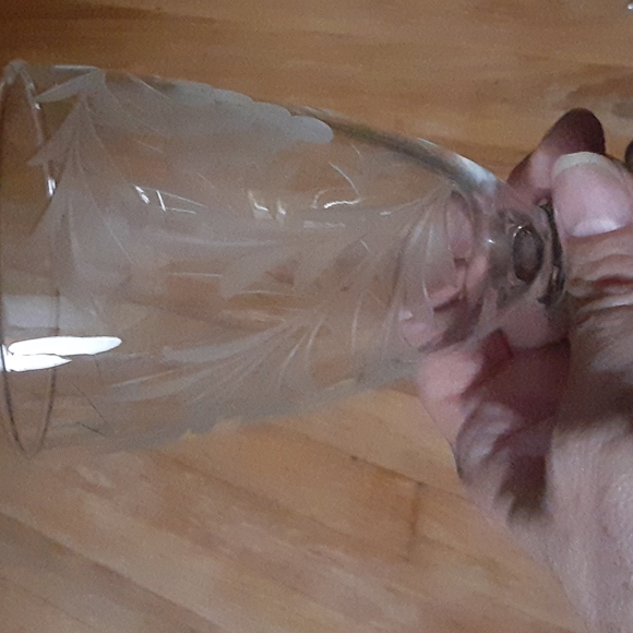 6 - Custom Cut Glass Wine Goblets - Picture 4 of 4